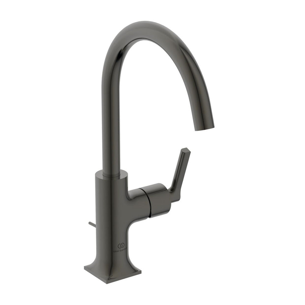 Смесител за мивка Ideal Standard Atelier Joy Neo Magnetic Grey с вентил