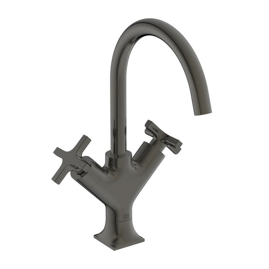 Смесител за мивка Ideal Standard Atelier Joy Neo сив Magnetic Grey с двоен вентил