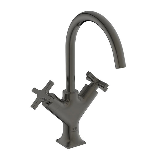Смесител за мивка Ideal Standard Atelier Joy Neo графит Magnetic Grey двойно управление