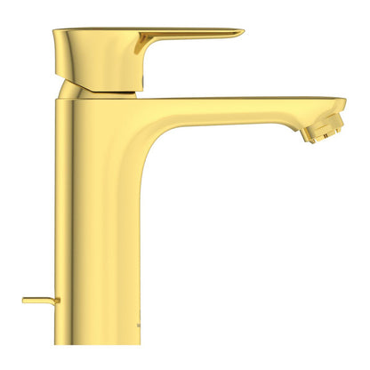 Ideal Standard Connect Air Grande Basin Mixer for Low Pressure Brushed Gold with Waste