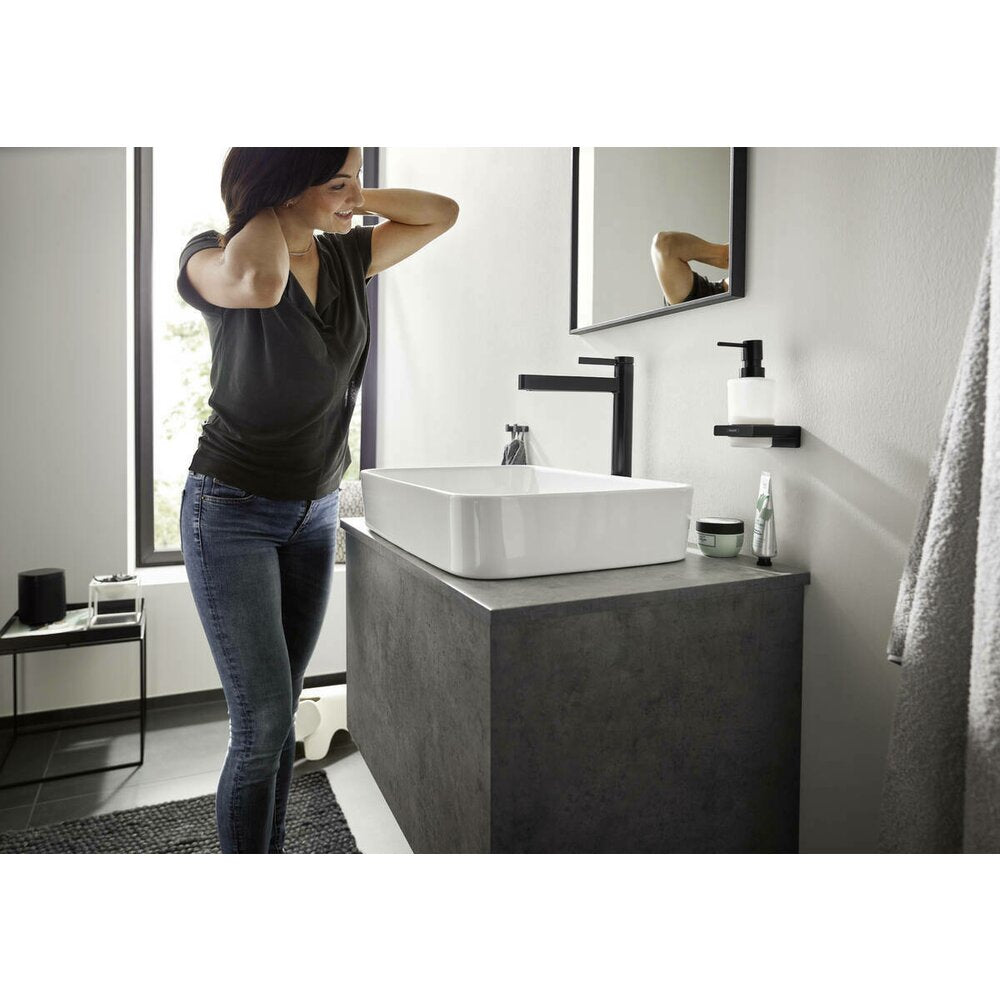 Висока батерия за умивалник Hansgrohe Finoris 260 с Push-Open черен мат