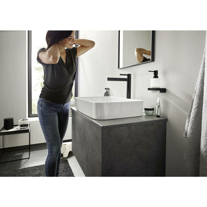 Висока батерия за умивалник Hansgrohe Finoris 260 с Push-Open черен мат