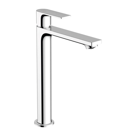 High Basin Mixer Hansgrohe Rebris E 240 Glossy Chrome with Pop-Up Drain