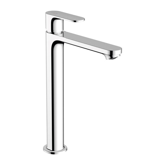 High Basin Mixer Hansgrohe Rebris S 240 Glossy Chrome with Pop-Up Drain