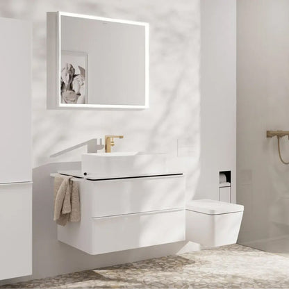 Висока батерия за мивка Hansgrohe Tecturis E EcoSmart+ 240 Fine CoolStart бронзово покритие