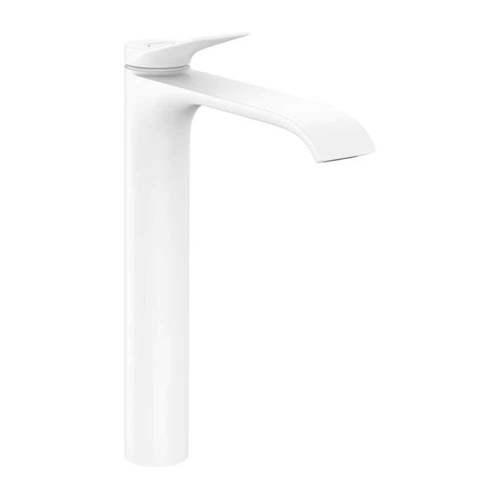 Висок смесител за мивка Hansgrohe Vivenis 250 с Pop-Up механизъм бял мат