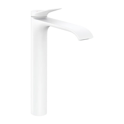 Висок смесител за мивка Hansgrohe Vivenis 250 с Pop-Up механизъм бял мат