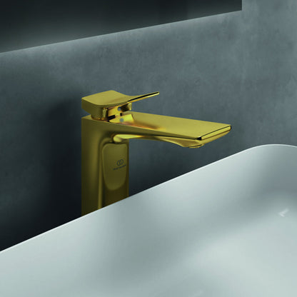 Висока смесителна батерия за мивка Ideal Standard Atelier Conca злато мат