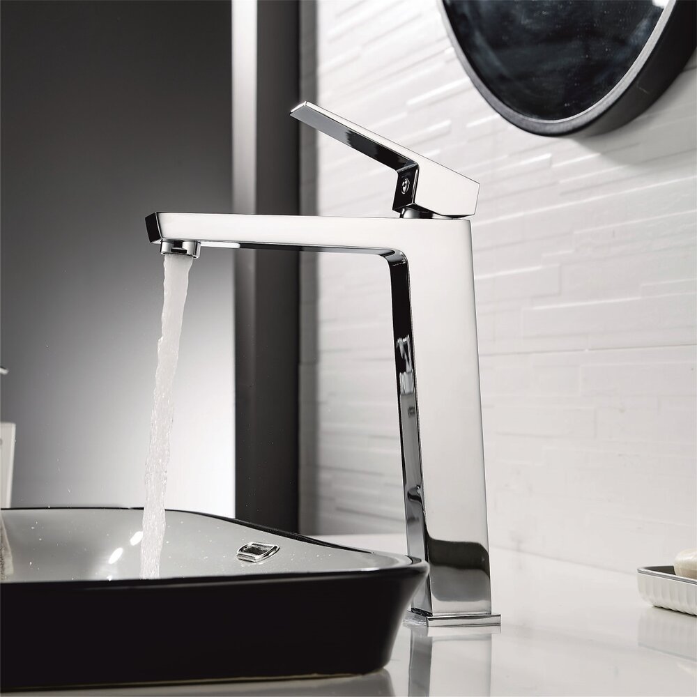 Inter Ceramic Elinor High Single-Handle Sink Faucet in Polished Chrome