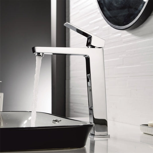 Inter Ceramic Elinor High Single-Handle Sink Faucet in Polished Chrome