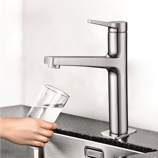 Inter Ceramic Selina High Single-Handle Sink Faucet in Polished Chrome