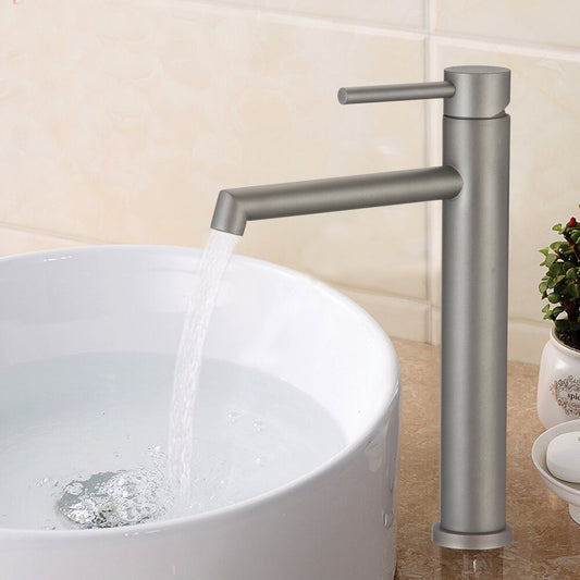 Inter Ceramic SS High Single-Handle Sink Faucet Matte Gray - Gun Gray