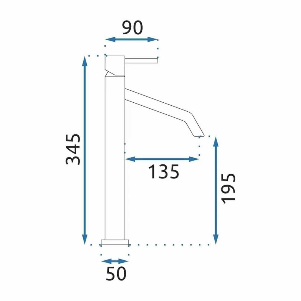 Rea Level High Basin Mixer Matte Black