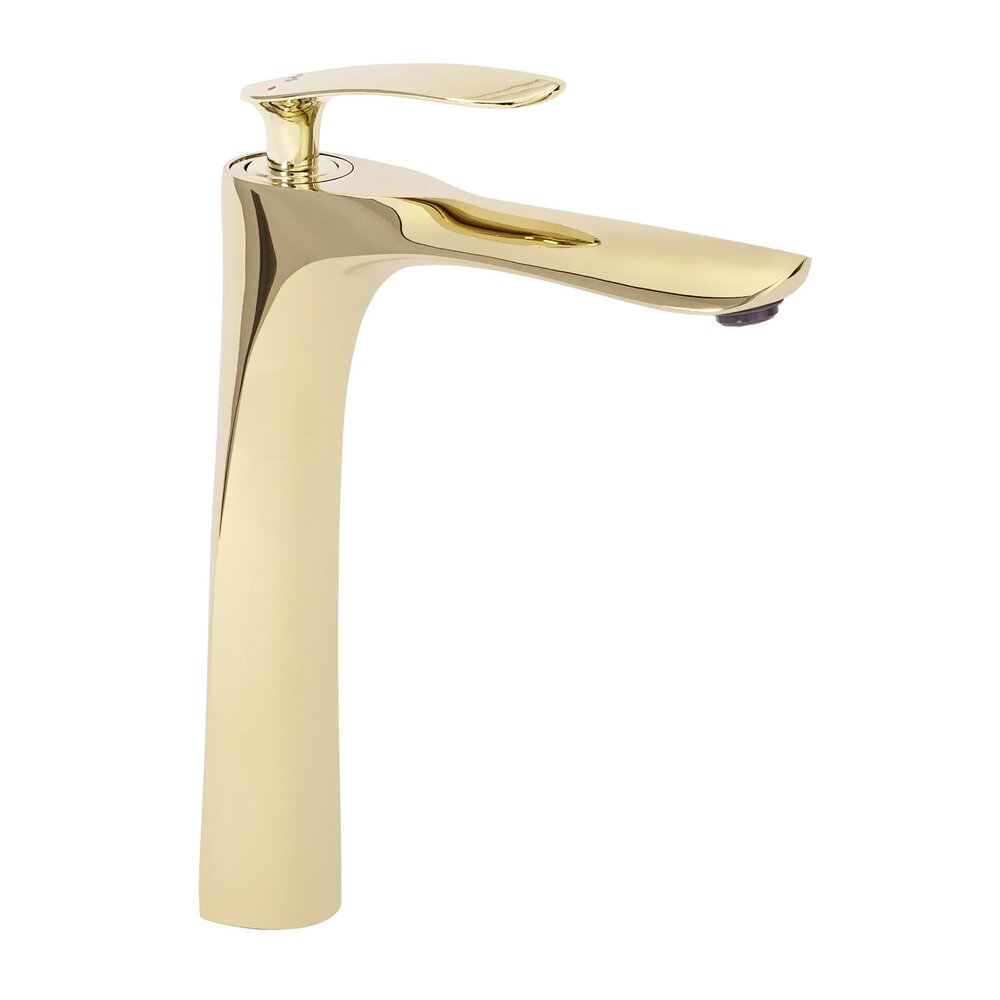 Rea Orbit High Basin Mixer in Glossy Gold