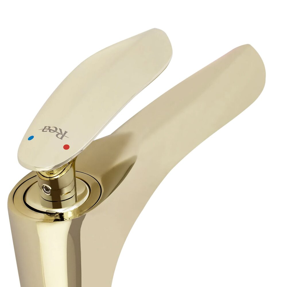 Rea Orbit High Basin Mixer in Glossy Gold