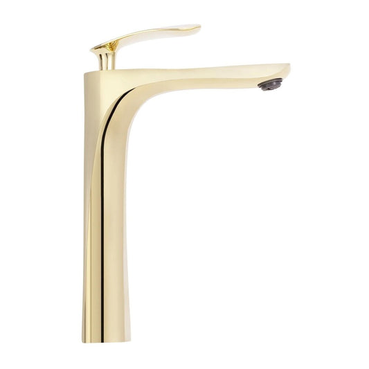Rea Orbit High Basin Mixer in Glossy Gold