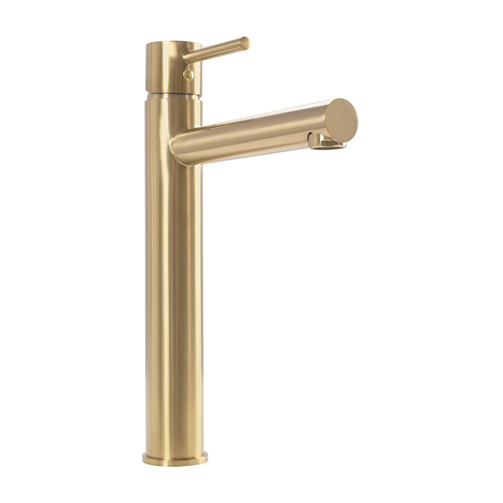 Rea Tess High Basin Mixer in Brushed Gold