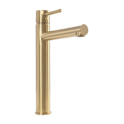 Rea Tess High Basin Mixer in Brushed Gold