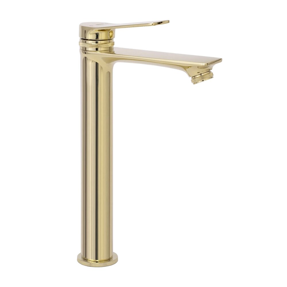 Rea Viral High Basin Mixer in Glossy Gold