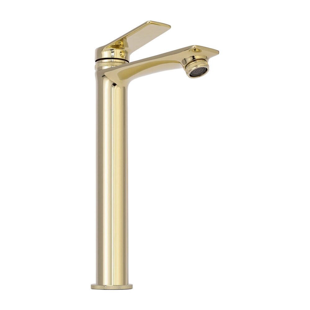 Rea Viral High Basin Mixer in Glossy Gold