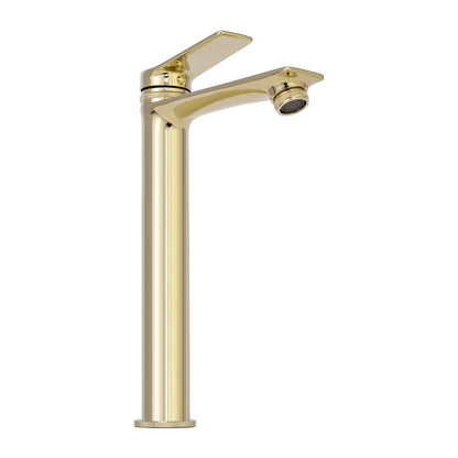 Rea Viral High Basin Mixer in Glossy Gold