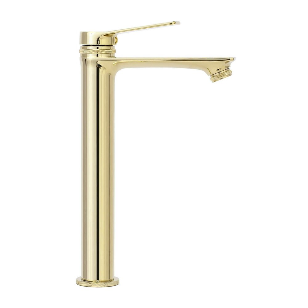 Rea Viral High Basin Mixer in Glossy Gold