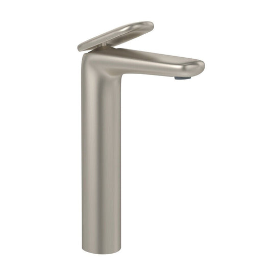 Висока смесителна батерия Villeroy&Boch Antao с един лост, с brushed nickel покритие и Push-Open вентил