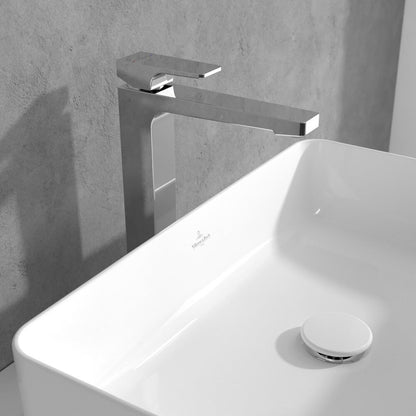 Висок смесител за умивалник Villeroy&Boch Architectura Square хром гланц с Push-Open вентил