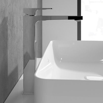 Висок смесител за умивалник Villeroy&Boch Architectura Square хром гланц с Push-Open вентил
