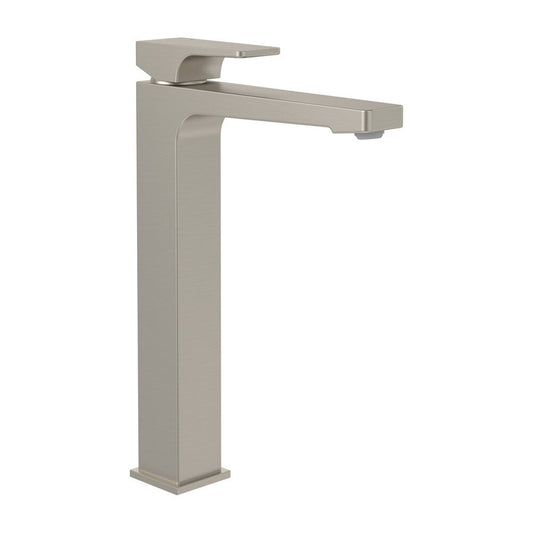 Висока смесителна батерия за умивалник Villeroy&Boch Architectura Square с brushed nickel покритие и Push-Open вентил