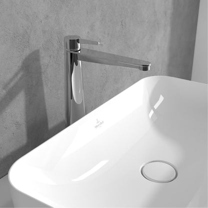 Висока смесител за умивалник Villeroy&Boch Conum с един лост хром гланц с Push-Open вентил