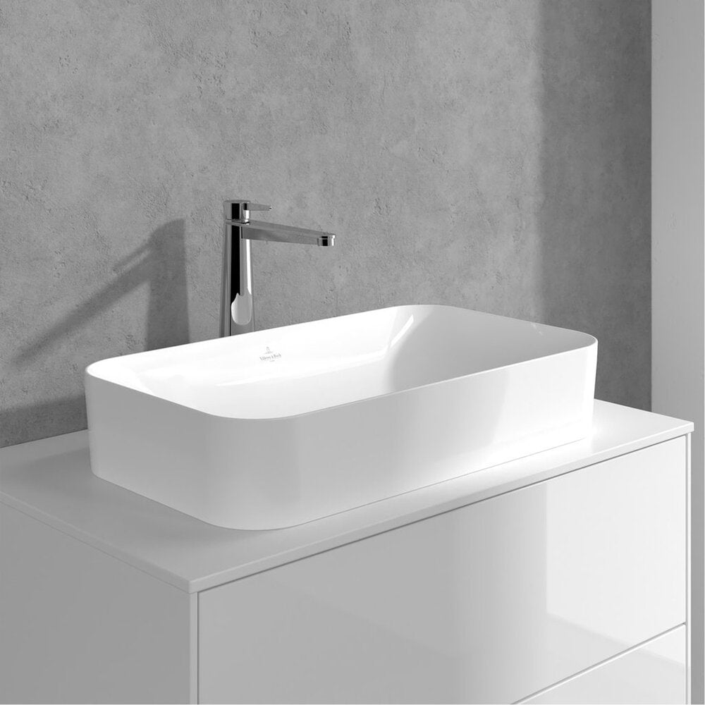 Висока смесител за умивалник Villeroy&Boch Conum с един лост хром гланц с Push-Open вентил