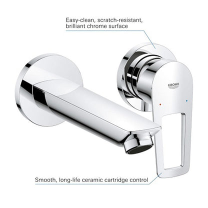 Grohe BauEdge Built-in Basin Mixer Chrome with Built-in Body Included