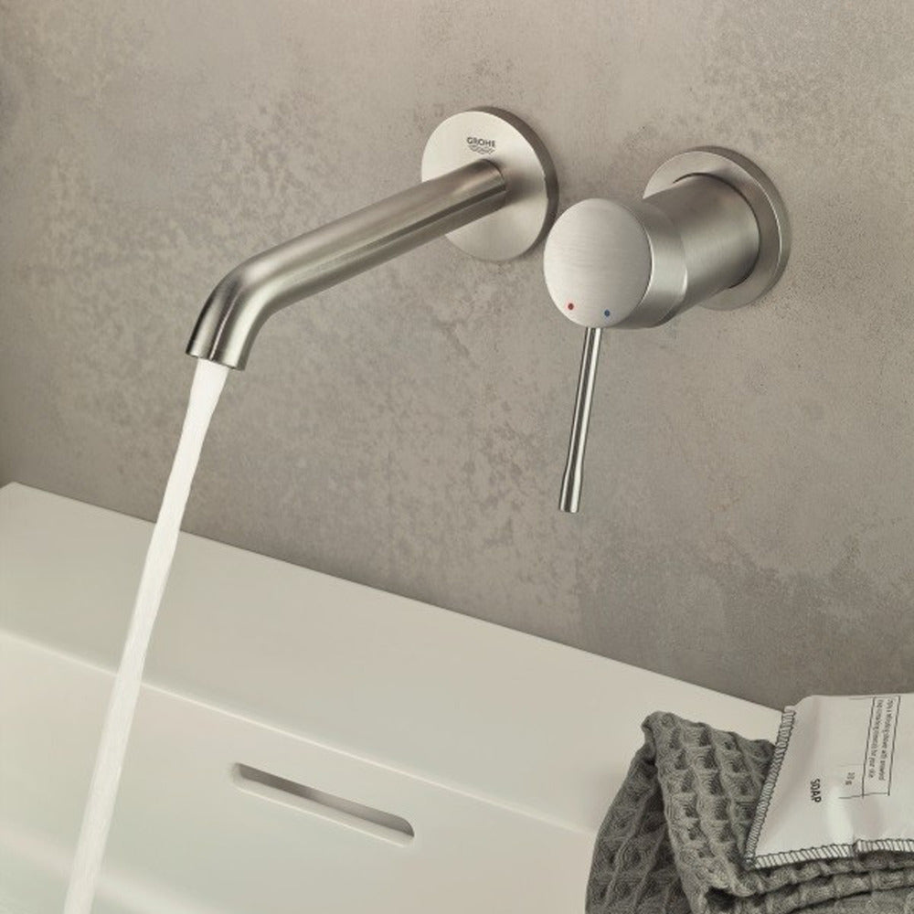 Вградена смесителна батерия за мивка Grohe Essence 23 см хромирана Supersteel без вградена част