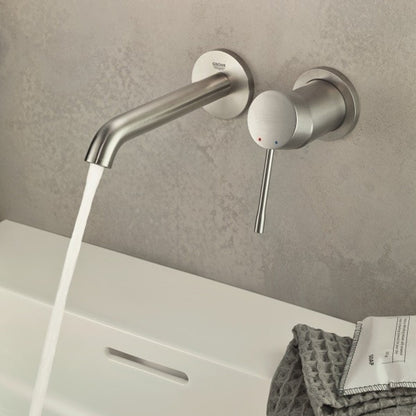 Вградена смесителна батерия за мивка Grohe Essence 23 см хромирана Supersteel без вградена част