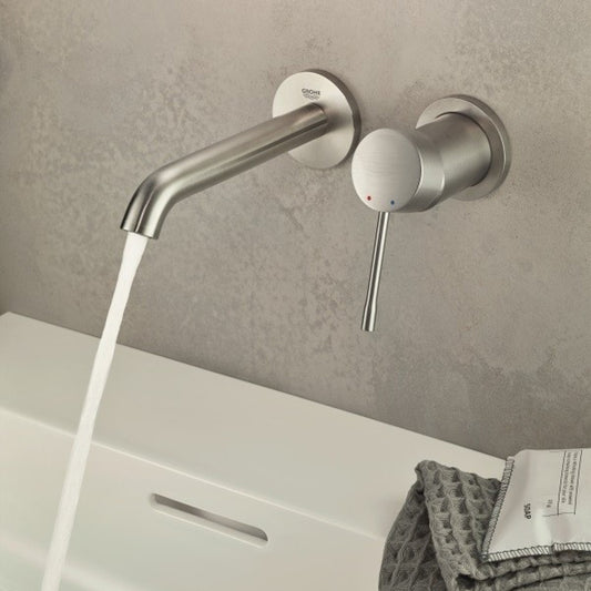 Вградена смесителна батерия за мивка Grohe Essence 23 см хромирана Supersteel без вградена част