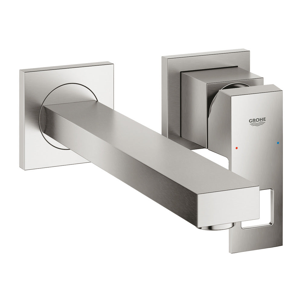 Смесител за умивалник Grohe Eurocube M хром мат Supersteel без вградена част.