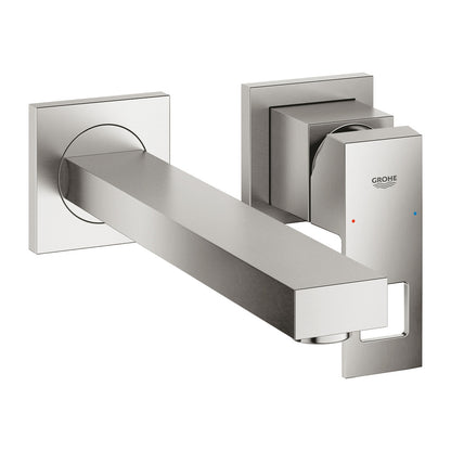 Смесител за умивалник Grohe Eurocube M хром мат Supersteel без вградена част.