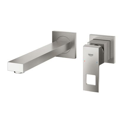Смесител за умивалник Grohe Eurocube M хром мат Supersteel без вградена част.