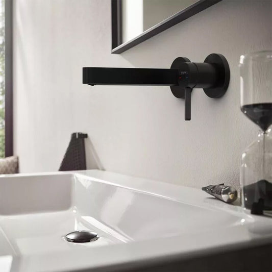 Вградена батерия за мивка Hansgrohe Finoris матово черно без вградено тяло
