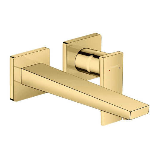 Hansgrohe Metropol 225 Glossy Gold Wall-Mounted Basin Mixer