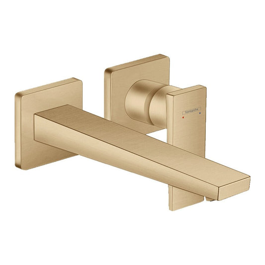 Hansgrohe Metropol 225 Wall-Mounted Basin Mixer in Brushed Bronze