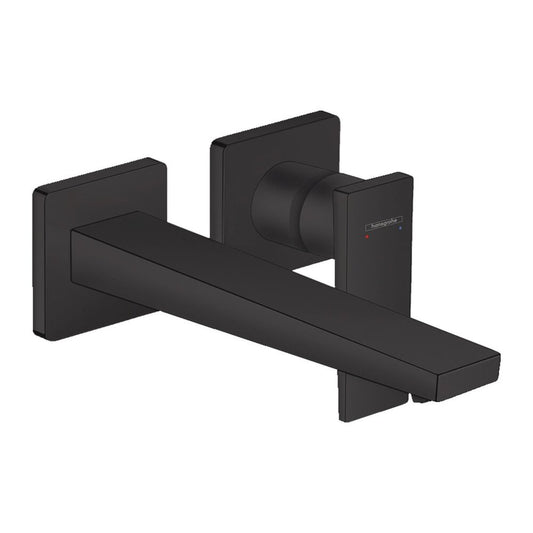 Hansgrohe Metropol 225 Matte Black Wall-Mounted Basin Mixer