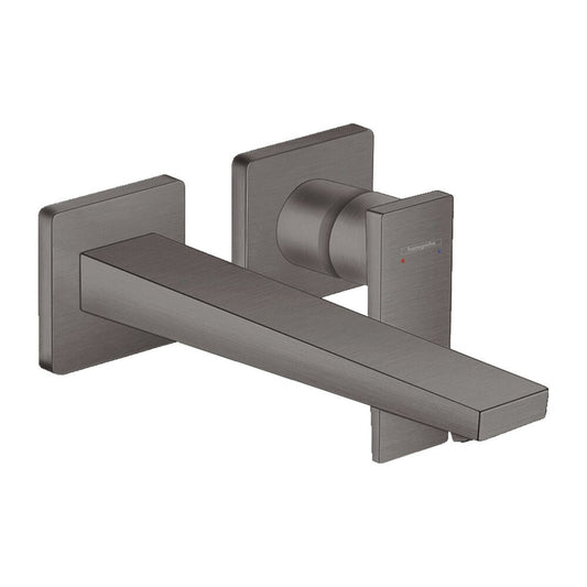 Hansgrohe Metropol 225 Black - Brushed Chrome Wall-Mounted Basin Mixer