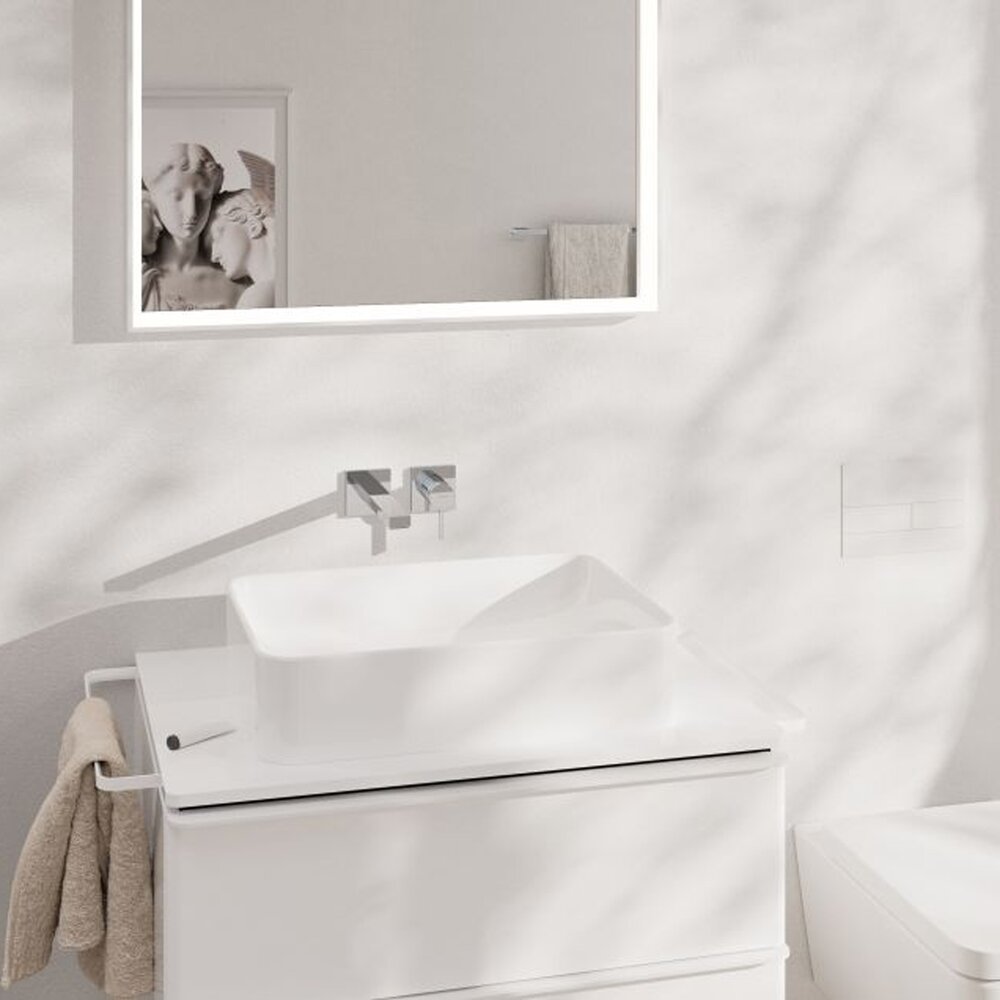 Вградена батерия за мивка Hansgrohe Tecturis E с хромирано покритие без вградена част