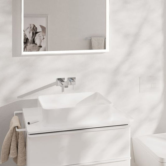 Вградена батерия за мивка Hansgrohe Tecturis E с хромирано покритие без вградена част