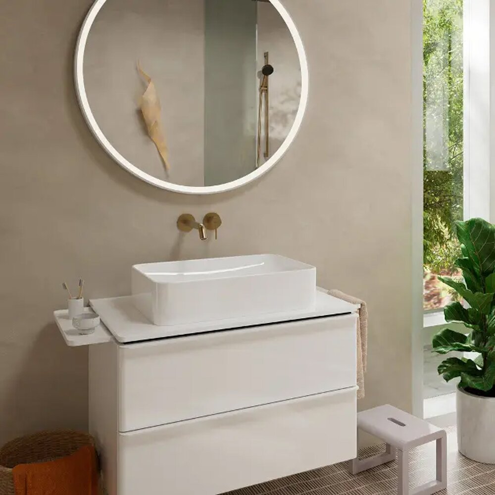 Вградена батерия за мивка Hansgrohe Tecturis S бронз сатен