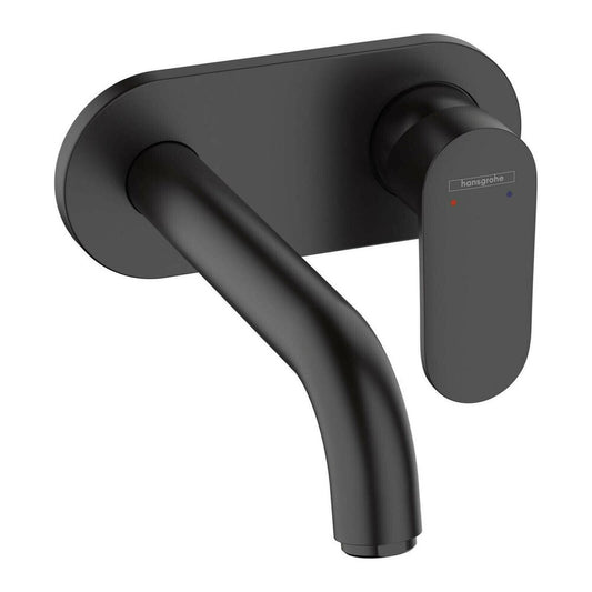 Hansgrohe Vernis Blend 20.7 cm Matte Black Wall-Mounted Basin Mixer