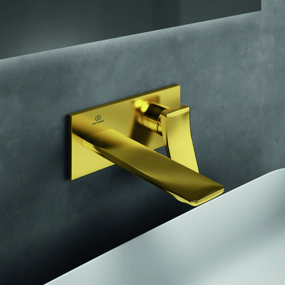 Built-in Basin Mixer Ideal Standard Atelier Conca 180 Brushed Gold without Concealed Body