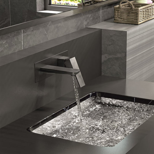 Смесител за мивка Inter Ceramic Elinor, с вграден корпус, монофункционален, матово сиво Gun Gray.